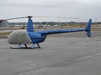 N4154G @ SQL - Robinson R44 II with cover (all blue) @ San Carlos, CA - by Steve Nation