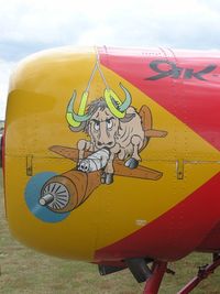 RA-3085K @ EGMA - Nose-art on Yak52 - by Simon Palmer