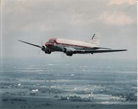 N47CE @ ARR - N47CE in flight circa 1987 - by unknown (possibly Earnie Kobrow)