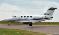 N203BP @ EGGW - Raytheon Premier arrives at Luton - by Terry Fletcher