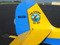 N83261 @ DLZ - Tail detail.  On the ramp at Delaware, OH - by Bob Simmermon