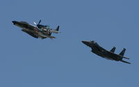 89-0495 @ MCF - F-15 heritage flight with F-4 and P-51 - by Florida Metal