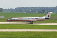 N810AE @ CID - Rolling out on Runway 9, seen from my office window.