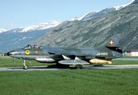 J-4003 @ LSMJ - In 1993 the last Exercise with Hunters was held on Turtmann AB. Parallel also Raron was active, giving about 20 active Hunters withing 15 kilometers. - by Joop de Groot