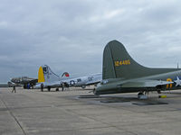 G-BEDF @ EGSU - Boeing B-17G/Duxford (Sally B) heads a line up of three 17's at Duxford - by Ian Woodcock