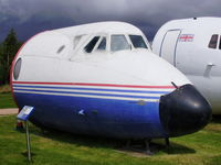 G-CSZB @ EGNX - nose section preserved at the East Midlands Aeropark - by chris hall