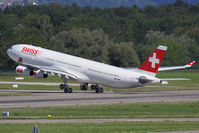HB-JMO @ ZRH - Swiss Airbus A340-313X - by Juergen Postl