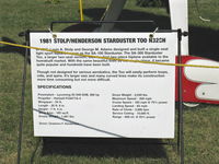 N32CH @ OSH - 1981 Henderson SA-300 STARDUSTER TOO, Lycoming IO-540-D4B 260 Hp, data - by Doug Robertson
