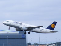 D-AIQE @ EGCC - Lufthansa - by chris hall