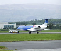 G-RJXA @ EGPF - BMI Regional ERJ-145EP under tow at Glasgow - by Mike stanners