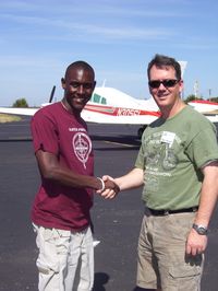 N3056L @ T67 - EAA Young Eagles Ulster Project 2008 councilor and his volunteer pilot! - by Zane Adams