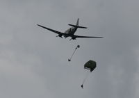 N227GB @ YIP - C-47 ropping parachutes