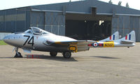 G-VTII @ EGSX - WZ507 / G-VTII vampire at North Weald - by Terry Fletcher