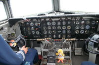 N4913R @ YIP - Ex Alitalia/Zantop DC-6B cockpit