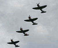 N647D @ YIP - P-47s in formation - by Florida Metal