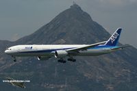 JA736A @ VHHH - ANA arriving on runway 25R - by Michel Teiten ( www.mablehome.com )