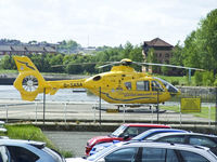 G-SASA - Air ambulance EC-135 Seen here at its Glasgow heleport base - by Mike stanners