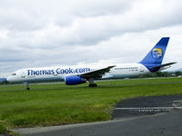G-JMCG @ EGPF - Thomas cook B757 Taxiing out at Glasgow on flight TCX9642 - by Mike stanners