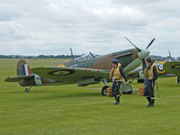 G-AIST @ EGSU - Spitfire F.1A/Out on the Grass at Duxford - by Ian Woodcock