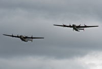 N224J @ YIP - B-24s in formation - by Florida Metal