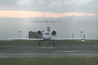 N448QS @ EBBR - parked on General Aviation apron (Abelag) - end of a cloudy day - by Daniel Vanderauwera