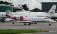 9H-AFB @ EGGW - One of the very few bizjets on the Maltese Aircraft register - seen here at a busy Luton ramp in September 2008 - by Terry Fletcher