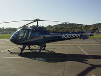 N305RB @ POC - Parked prior to take-off - by Helicopterfriend
