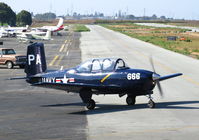 N666 @ PAO - Beech T-34A PA-666 as Navy taxying @ Palo Alto, CA - by Steve Nation