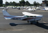 N6387V @ PAO - 1980 Cessna 172RG holding by tower @ Palo Alto, CA - by Steve Nation