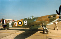 N9BL @ HRL - CAF Spitfire at Airsho '83 - this aircraft was lost in a hanger fire at the Canadian Warplane Museum