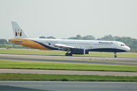 G-OZBO @ EGCC - Monarch - Landing - by David Burrell