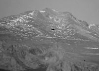 N328AK @ KAPA - Flying over Mount Evans heading due West. (Enhanced for detail) - by Bluedharma