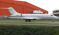 M-GBAL @ EGGW - Manx registered Global Express taxies out at London Luton - by Terry Fletcher