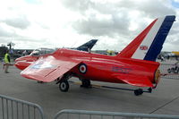 G-NATY @ EGDY - Splendid Gnat XR537 in Red Arrows colours at RNAS Yeovilton Air Day 2008. - by Henk van Capelle