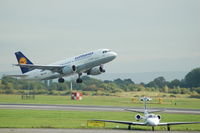 D-AILR @ EGCC - Lufthansa - Taking Off - by David Burrell
