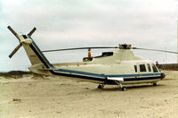 N1547K @ 0XS5 - Sikorsky S-76A on South Padre Island Beach - by Zane Adams