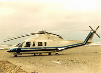 N1547K @ 0XS5 - Sikorsky S-76A on South Padre Island Beach