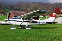 HB-CKL @ LSPG - This Reims/Cessna was phtographed at the former air base of Kägiswil. - by Joop de Groot