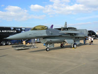 75-0745 @ AFW - The First Production F-16 - Now being used as a traveling USAF recruiting exhibit