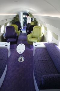 N100EG @ ORL - Gulfstream 1 Interior NBAA