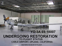 N14426 @ CCB - Army Lockheed YO-3A 69-18007 undergoing restoration Upland California - by Quiet Aircraft Association--Olney