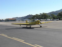 N7686B @ SZP - 1957 Downer Bellanca 14-19-2 CRUISEMASTER, Continental O-470-K 230 Hp, taxi to rwy 04 - by Doug Robertson