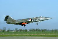 D-6652 @ EHLW - After the F-16 had entered service the F-104 Starfighter got a less glamorous task of target towing. D-6652 comes in for landing fitted with the red target towing pods. This aircraft has also the badge of the target towing flight (TTF) of the tail. - by Joop de Groot
