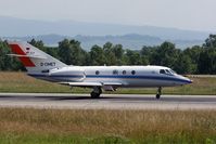 D-CMET @ LFSB - Falcon 20 departing to Germany - by runway16