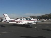 N8167K @ SZP - 1993 Beech B36TC BONANZA, Continental TSIO-520-UB 300 Hp continuous, vortex generators on wing leading edge improve roll control at high angle of attack, 108 gal. 102 useable, redesigned inst. panel with quadrant mounted controls - by Doug Robertson