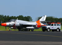 G-BWGL @ EHLW - Hawker Hunter T8C G-BWGL painted as Dutch Air Force N-321 parked next to the other boyztoy - by Alex Smit