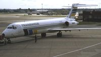SE-DHI @ EGKK - Transwede McDonnell-Douglas MD-87 - by Peter Ashton