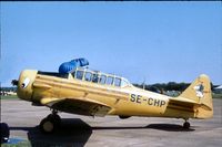 SE-CHP - Texan ex Swedish AF 16269 in an earlier Snoopy colour scheme visiting Bassingbourn Air Show in 1978 - by Peter Nicholson