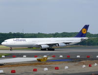 D-AIFE @ EDDL - Airbus Industries A340-313 D-AIFE Lufthansa - by Alex Smit