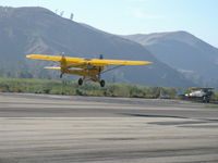 N614CG @ SZP - 2001 Piper/Cub Crafters PA-18-150 SUPER CUB, Lycoming O&VO-360 180 Hp, landing Rwy 22 - by Doug Robertson